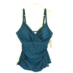Anne Cole Women’s Teal Tankini Top Size 38DD